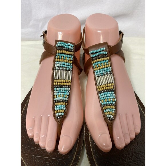 Roxy Beaded Thong Sandals Women’s 7 Brown - Picture 7 of 7